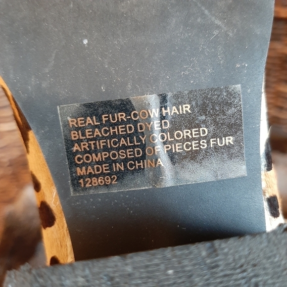 Steve Madden Palace Cow Hair Leopard Animal Print Western Booties 6 Tan Boho Fur - Picture 7 of 9